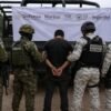 Mapa de Michoacán con destaque en zona de operativo y símbolo de escudo policial