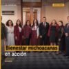 Grupo Parlamentario de Morena en el Congreso del Estado celebrando el bienestar michoacanas con imágenes de carreteras