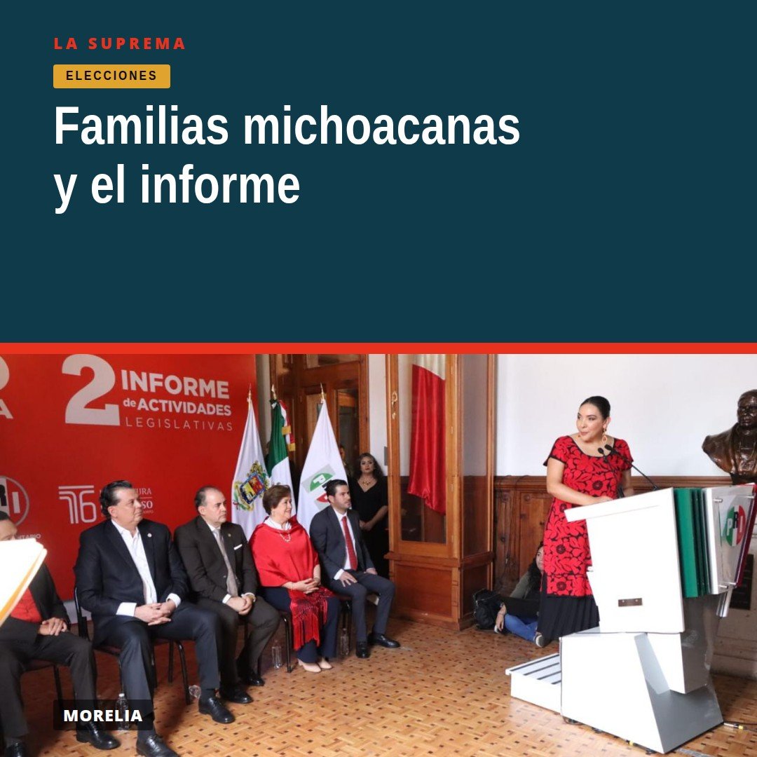 Adriana Campos Huirache y Guillermo Valencia Reyes durante la presentación del segundo informe legislativo en Morelia