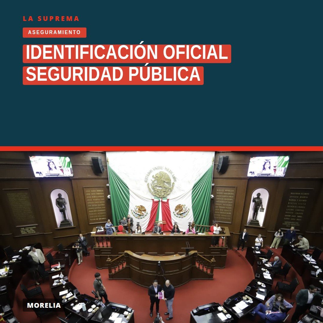 Ilustración de un vehículo policial en Morelia con balizamiento, escudo estatal y cromáticas oficiales — identificación