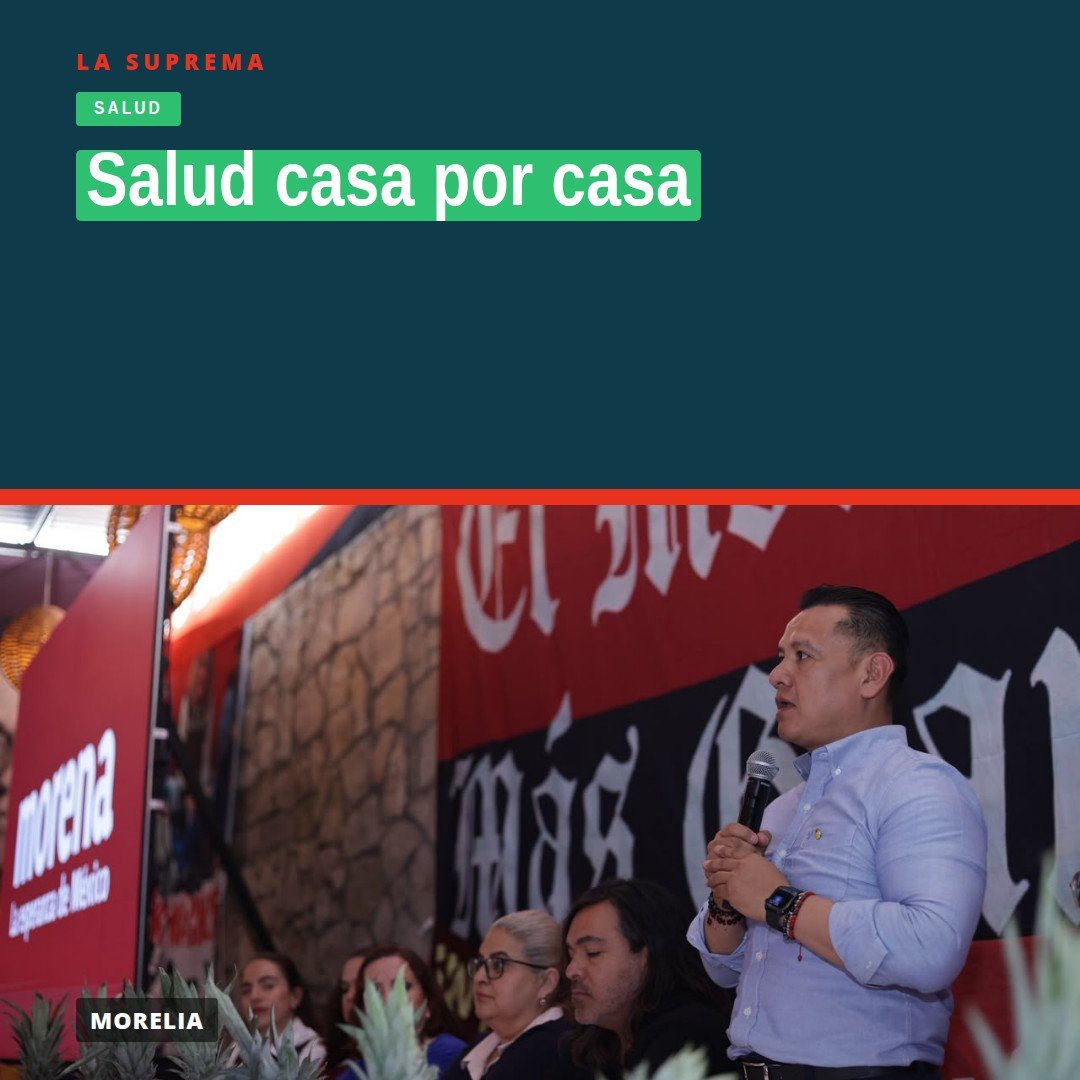 Equipo de salud visitando un hogar en Michoacán como parte del programa salud casa por casa