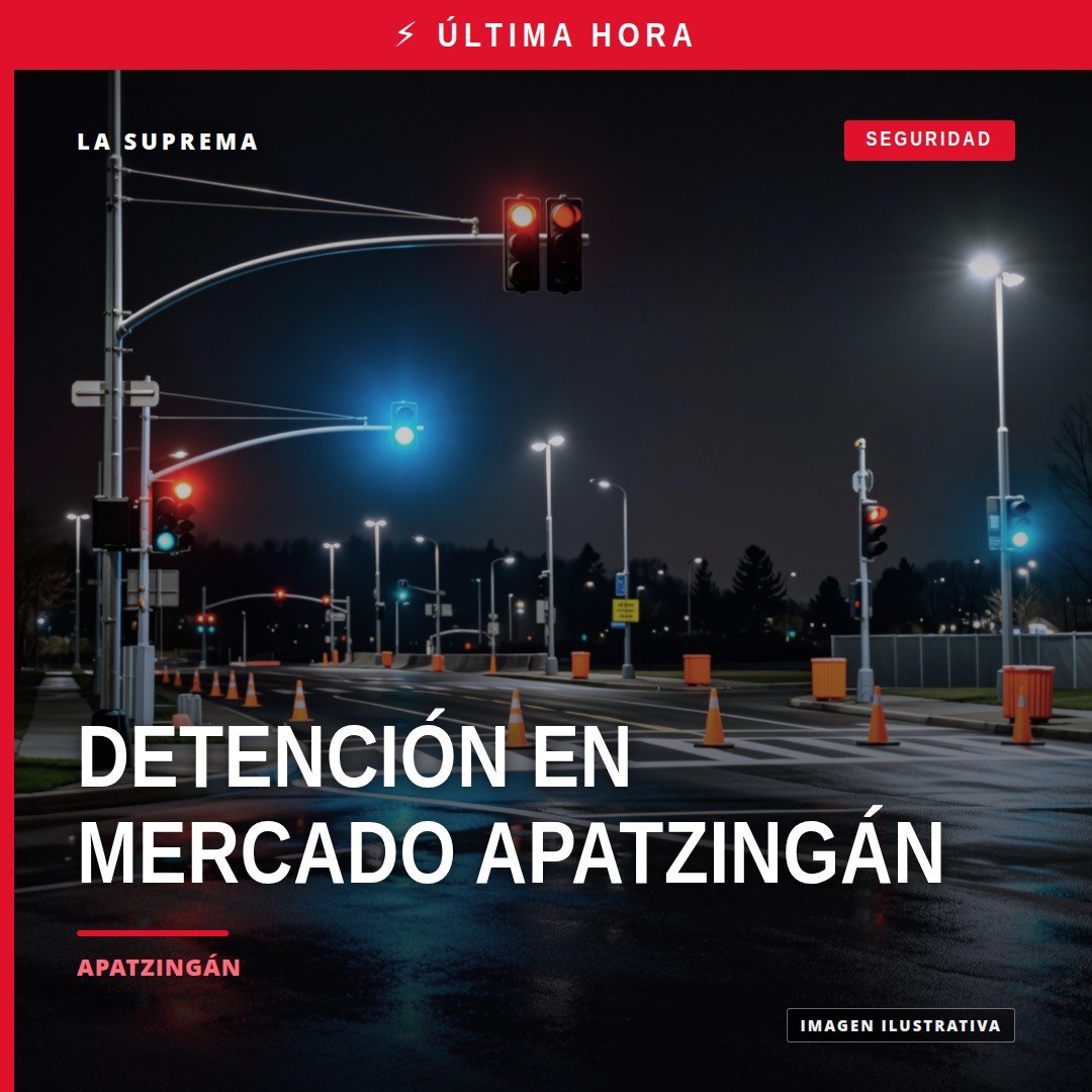 Fachada del mercado municipal de Apatzingán, Michoacán, donde ocurrió el triple homicidio y tres lesiones el 3 de junio