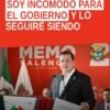 Memo Valencia hablando en el Congreso del Estado de Morelia, Michoacán, durante su Segundo Informe Actividades Legislativas