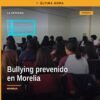 Personal de la Fiscalía General del Estado de Michoacán interactuando con estudiantes del CETIS 120 de Morelia durante una