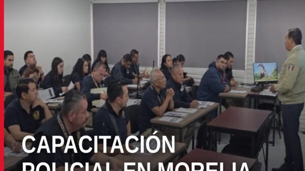 Grupo de 73 policías de investigación en formación práctica en Morelia, durante la fiscalía michoacán capacitación policías