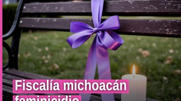 Fiscalía michoacán feminicidio: representación simbólica de justicia comunitaria en Morelia, con edificio de la Fiscalía