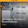 Ilustración simbólica de balanza de justicia y escudo sobre fondo con silueta de Apatzingán; fiscalía michoacán seguridad