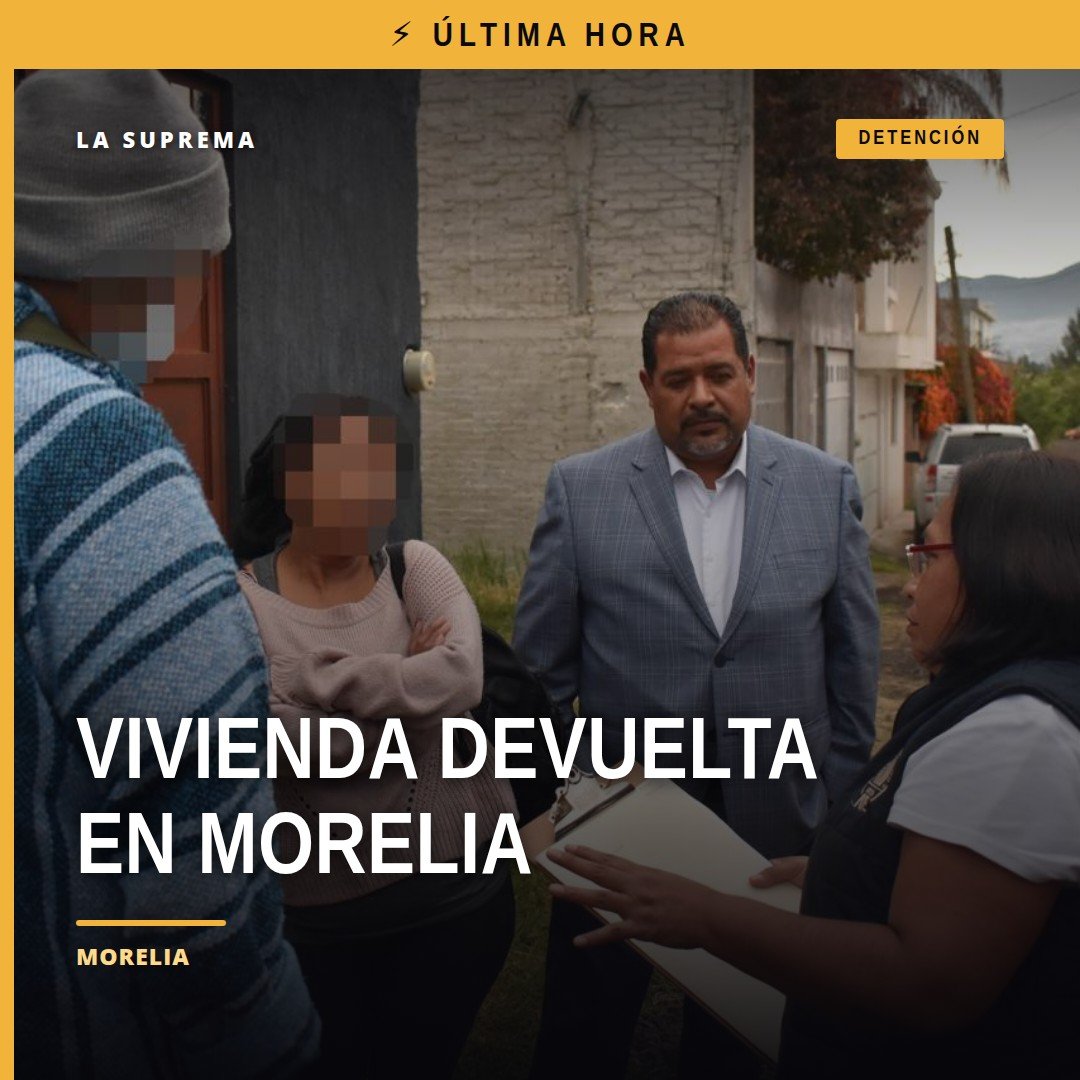 Fiscalía de michoacán restitución: agente del CMASC entrega llaves de inmueble en calle Iguazú, colonia Insurgencia, Morelia