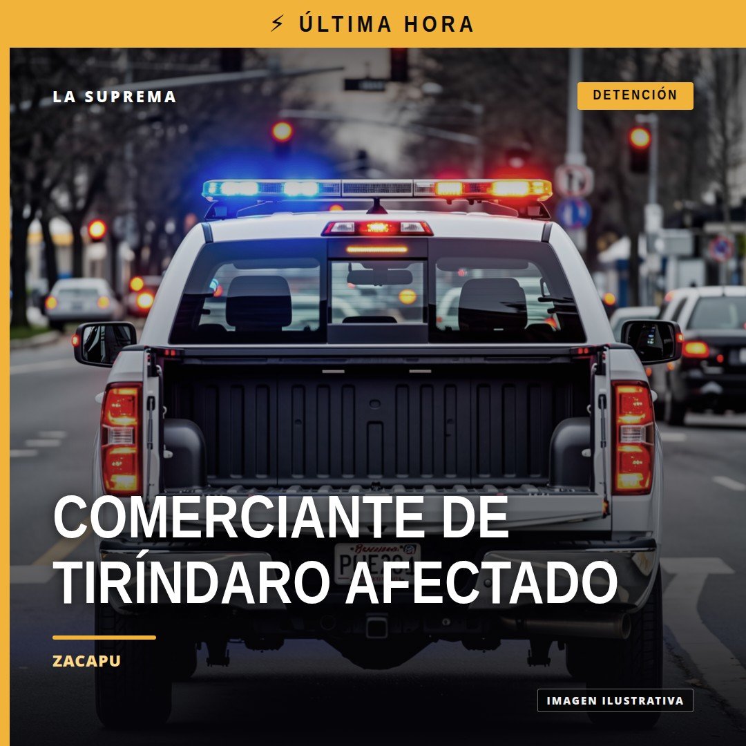 Fiscalía Michoacán robo Zacapu: ilustración simbólica de una ferretería en Tiríndaro con sello judicial y elementos