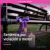 Fiscalía Michoacán sentencia: ilustración simbólica de balanza de justicia y escudo estatal, sin rostros, fondo azul oscuro