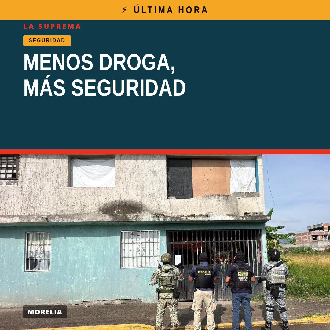 Fotografía simbólica de una calle tranquila en Morelia con señalética urbana y presencia discreta de policías locales