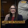 Diputada Nalleli Pedraza Huerta hablando desde la tribuna del Congreso de Michoacán en Morelia durante la inauguración del