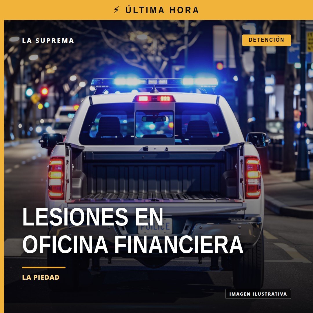 Ilustración simbólica de una oficina financiera en La Piedad con foco en una mujer sosteniendo un celular y una persona