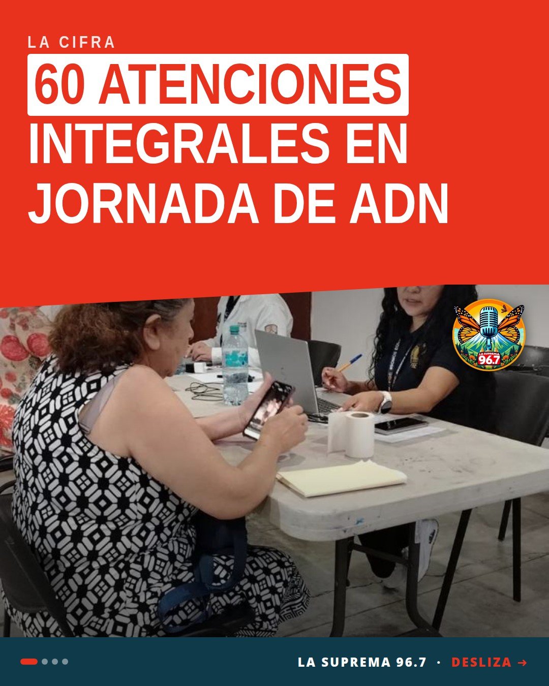 Personal de la Fiscalía General del Estado tomando muestras de ADN y brindando atenciones integrales apatzingán en el Centro