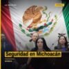 Adriana Campos Huirache hablando ante el Pleno del Congreso de Michoacán en Morelia, con énfasis en seguridad en Michoacán