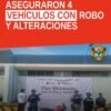 Operativo interinstitucional en Apatzingán donde se aseguraron vehículos con robo en apatzingán
