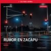 Ilustración simbólica de una balanza y una lupa sobre mapa de Zacapu, Michoacán, con texto 'piezas dentales zacapu'