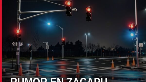 Ilustración simbólica de una balanza y una lupa sobre mapa de Zacapu, Michoacán, con texto 'piezas dentales zacapu'