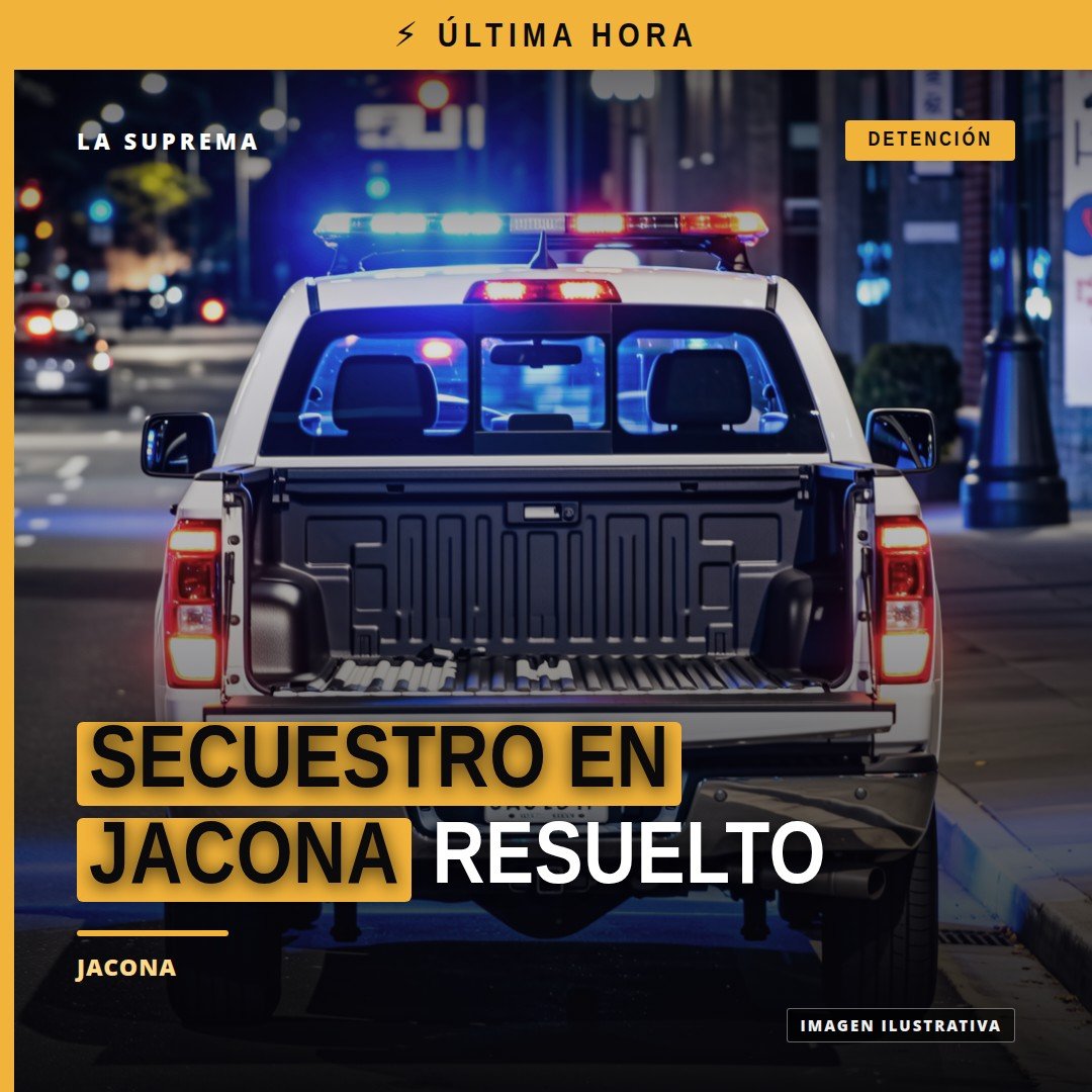 Ilustración simbólica de justicia local: balanza y escudo con el nombre 'Jacona' y la frase clave secuestro en jacona