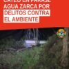 Peritos especializados trabajando en el predio Paraje Agua Zarca, Caltzontzin, durante cateo ambiental