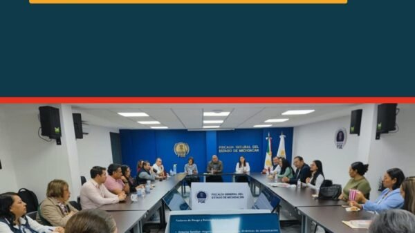 Grupo de trabajo en reunión GAIA en Morelia, Michoacán, abordando temas de salud mental adolescentes y violencia