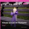 Ilustración simbólica de justicia y protección infantil con fondo que sugiere Huetamo, acompañada del texto 'abuso sexual