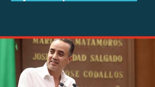 Diputado Juan Pablo Celis Silva hablando en el Congreso del Estado de Michoacán sobre la ley de búsqueda michoacán