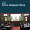 Ilustración simbólica de un escudo protector rodeando a tres siluetas de niños y niñas, con los colores de Michoacán y la