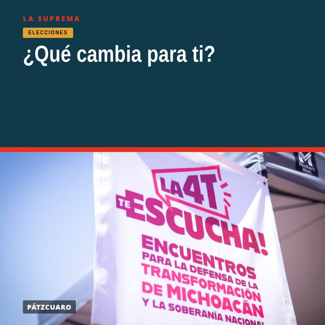 Carlos Torres Piña hablando ante un público diverso en Pátzcuaro durante el evento 'la 4t te escucha'