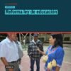 Diputada Erendira Isauro Hernández hablando sobre la reforma ley de educación en Morelia, Michoacán