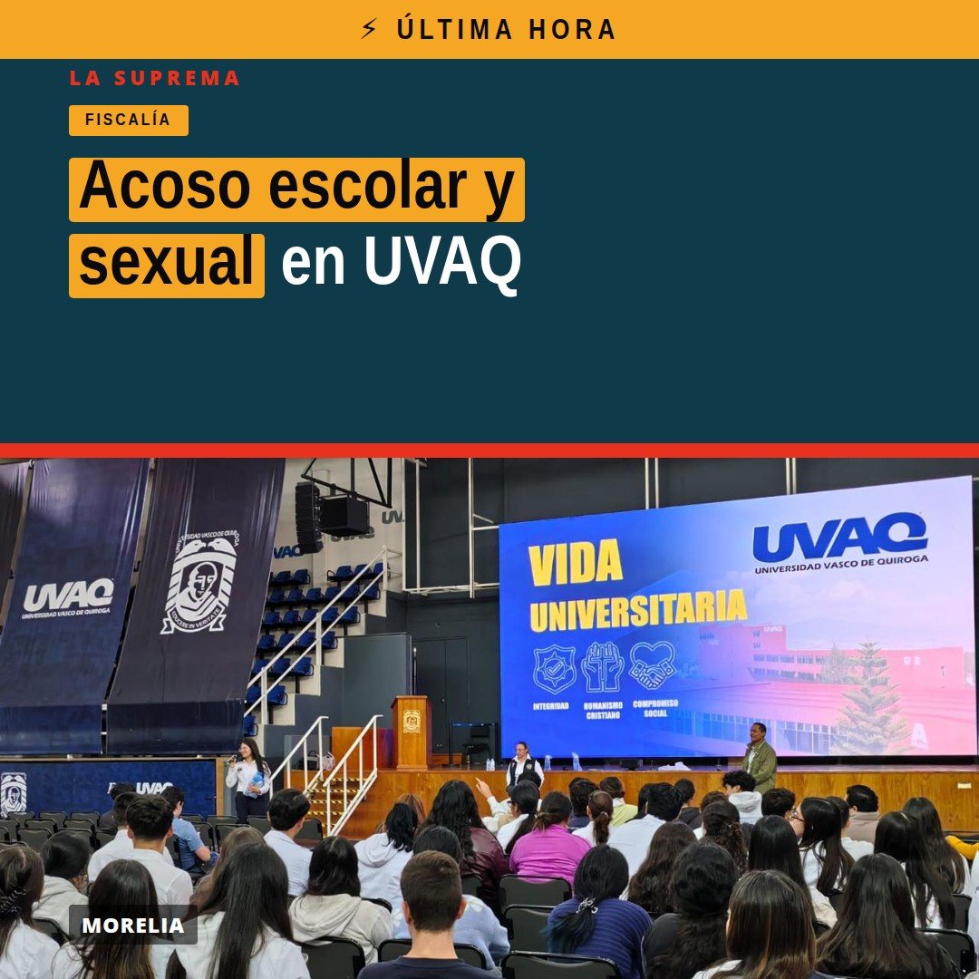 Estudiantes de la UVAQ escuchando una plática informativa sobre acoso escolar y sexual impartida por la Fiscalía General del