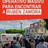 Equipo de búsqueda con drones y personal terrestre en zona rural de Tancítaro durante la búsqueda de rubén zamora