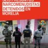 Imagen ilustrativa de un operativo policial en una calle residencial de Morelia, con agentes y señalización, representando