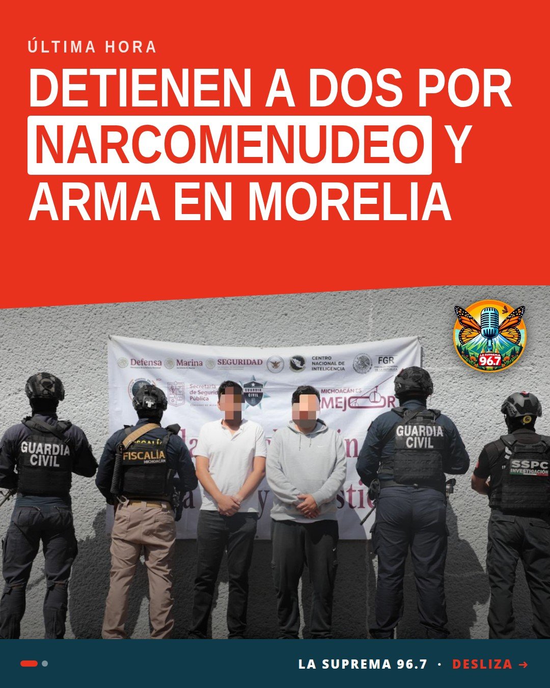 Ilustración simbólica de escudo urbano sobre mapa de Morelia, con elementos discretos de justicia y vigilancia