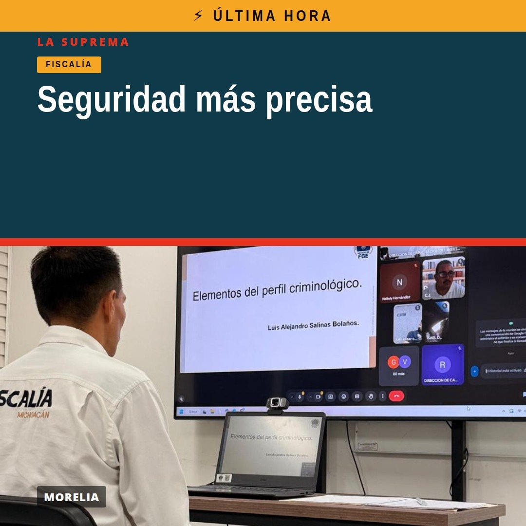 Grupo de servidores públicos participando en una capacitación sobre perfil criminológico en Morelia, Michoacán
