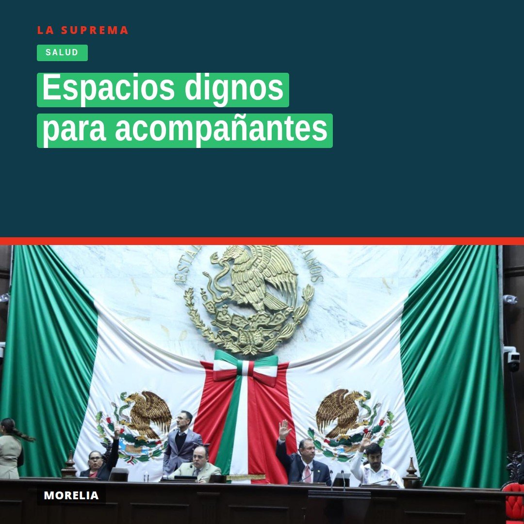 Ilustración simbólica de un familiar sentado en un espacio acogedor y digno dentro de un hospital público en Michoacán, con