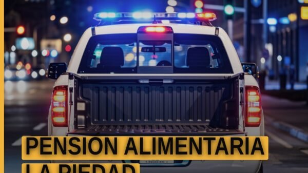 Ilustración simbólica de una balanza y una familia en La Piedad, relacionada con pensión alimentaria la piedad