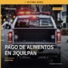 Ilustración simbólica de balanza y documento con leyenda 'incumplimiento de obligación alimentaria' en Jiquilpan