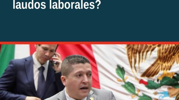 Diputado Vicente Gómez Núñez hablando en tribuna del Congreso de Michoacán sobre laudos laborales municipales