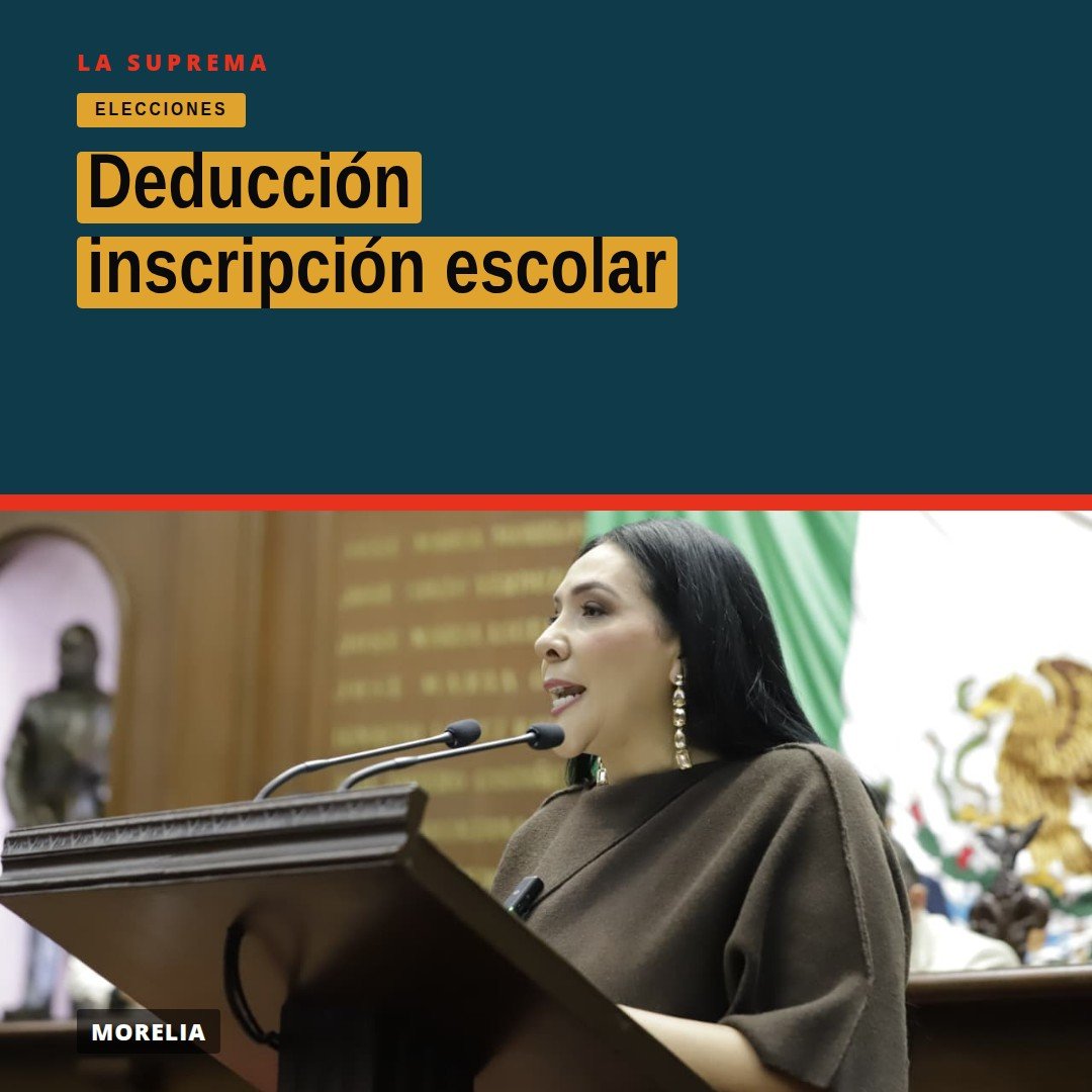 Ilustración de una familia revisando documentos escolares junto a un formulario de declaración de impuestos, con el texto
