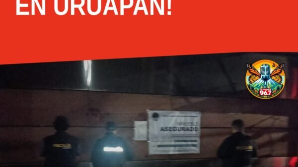 Camioneta Jeep Wrangler asegurada por la Fiscalía General del Estado en un inmueble de Uruapan