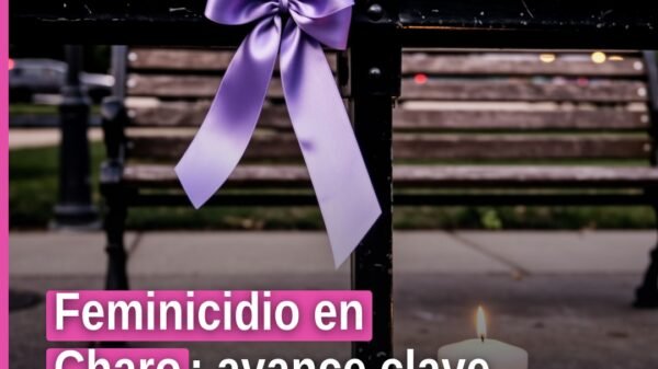 Ilustración simbólica de justicia con bandera de Michoacán y silueta de Charo, representando el feminicidio en charo