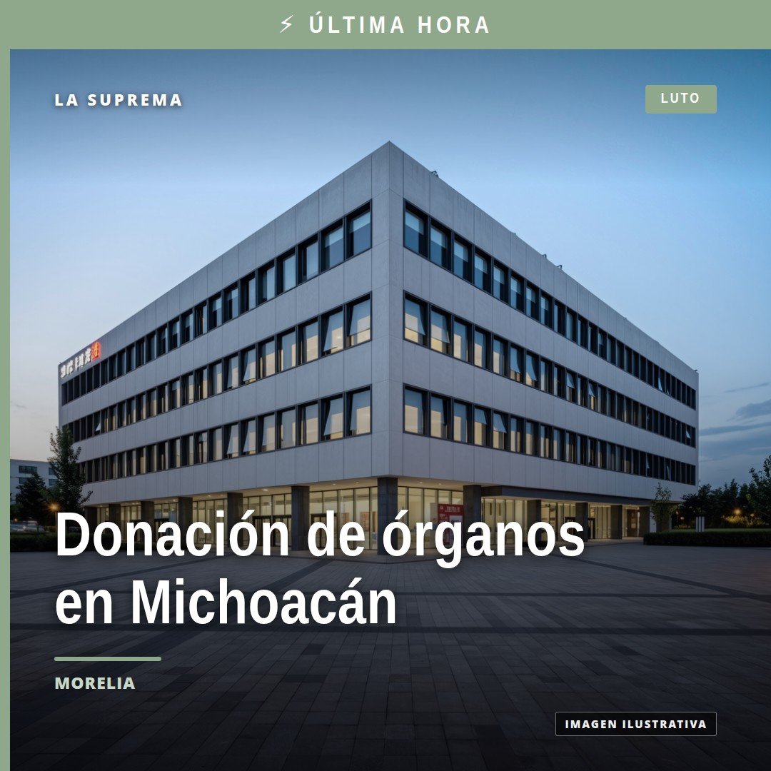 Ilustración simbólica de manos sosteniendo un corazón y un ojo, con fondo de mapas de Michoacán y hospitales de Morelia