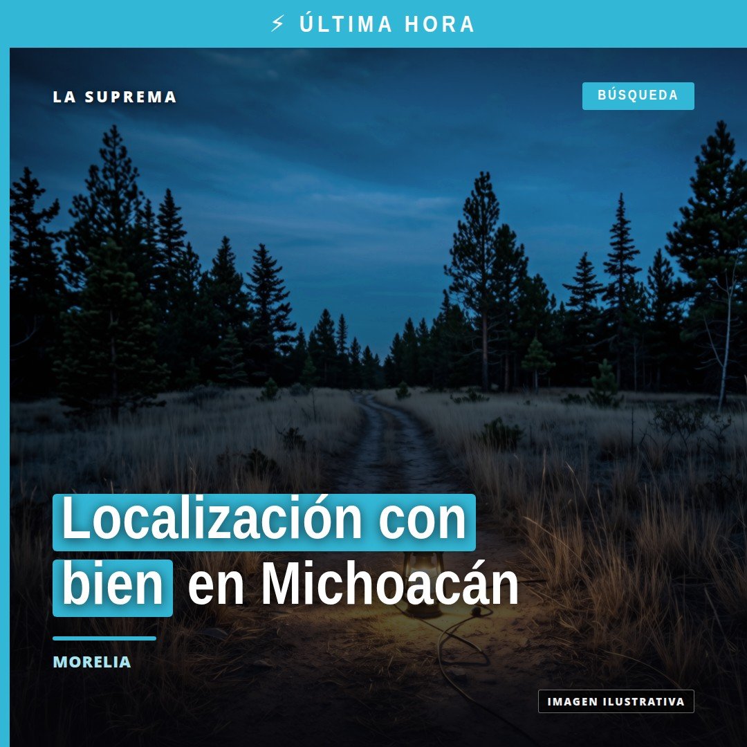 Ilustración simbólica de cuatro personas reunidas con autoridades en Michoacán, representando la localización con bien