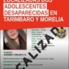 Ilustración simbólica de dos adolescentes seguras junto a un equipo de búsqueda de la Fiscalía Michoacán; fondo con los