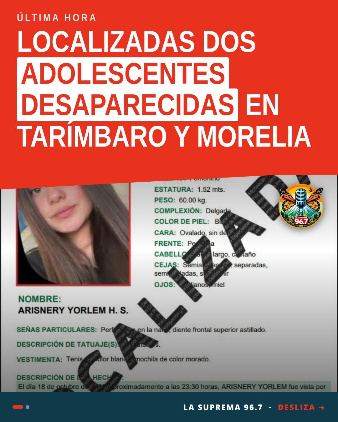 Ilustración simbólica de dos adolescentes seguras junto a un equipo de búsqueda de la Fiscalía Michoacán; fondo con los