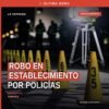 Ilustración simbólica de una patrulla municipal y un establecimiento comercial en Zamora, con foco en el concepto de robo en