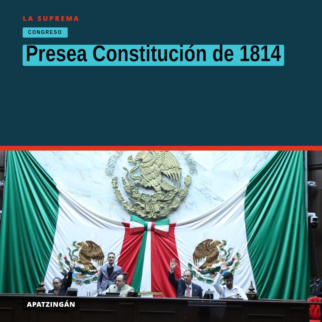 Entrega simbólica de la presea constitución de 1814 al Colegio de Abogadas de Michoacán en Apatzingán