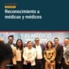 Diputada Belinda Iturbide Díaz hablando ante médicas y médicos durante evento en Morelia, Michoacán, 23 de octubre de 2026
