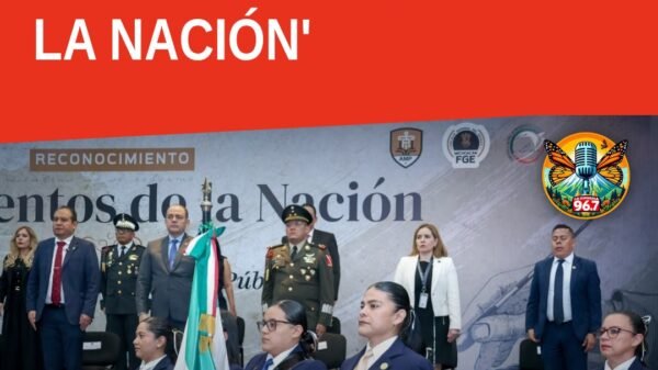 Ceremonia en Morelia donde se entrega el reconocimiento Sentimientos de la Nación a agentes y fiscalías de la FGE Michoacán